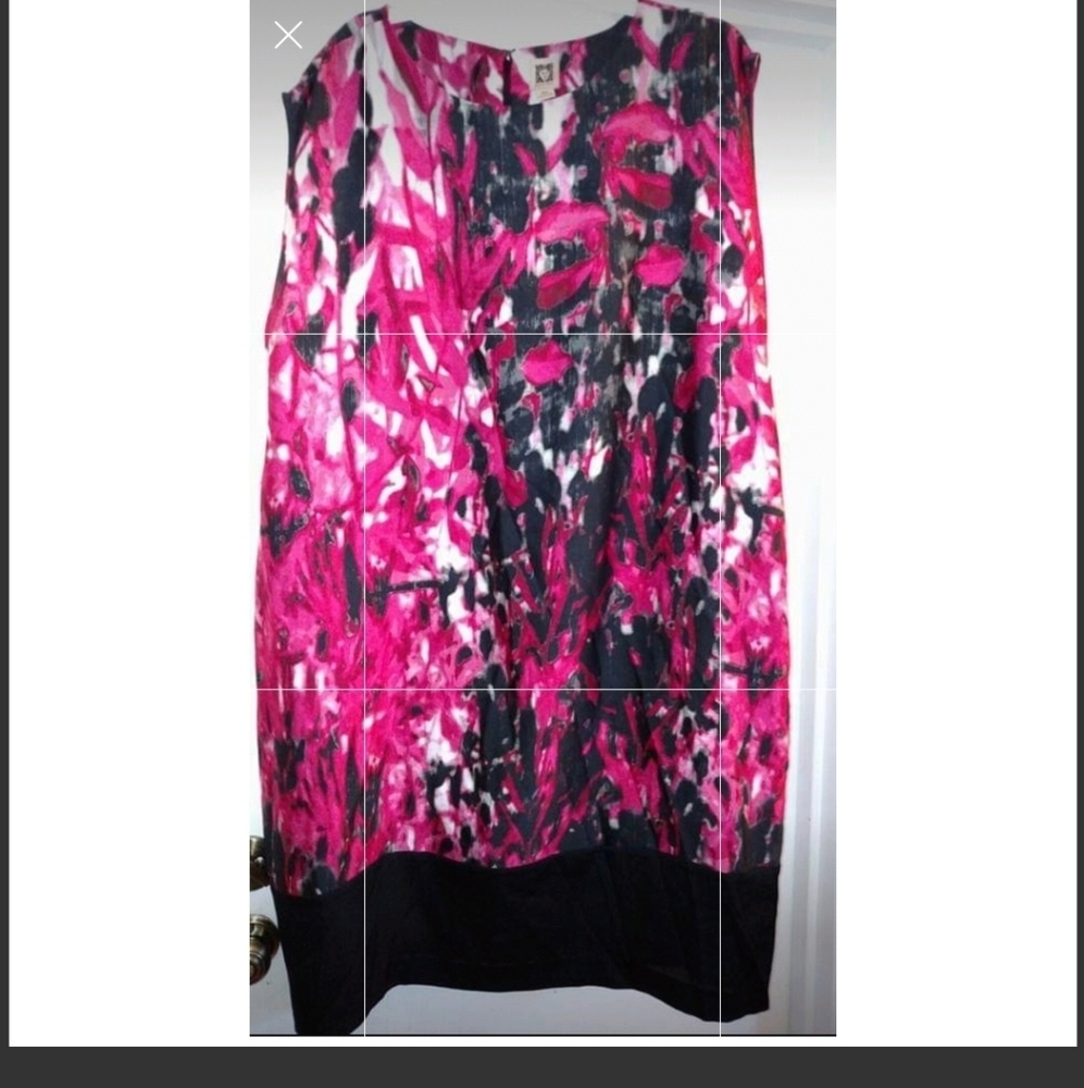 Ann Klein silky material sheath dress